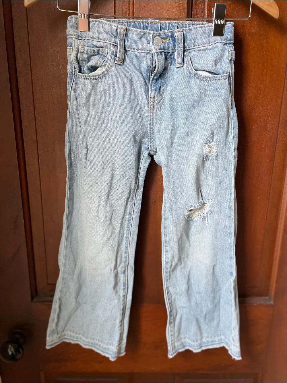 Old Navy girls size 7 high rise baggy wide leg jeans
